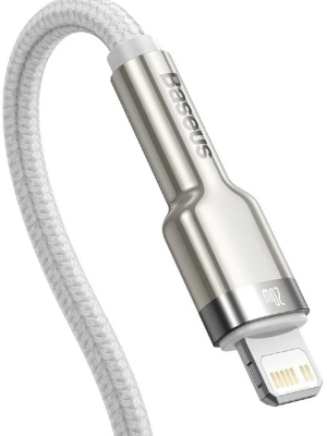 Купить Кабель Baseus Cafule Metal (CATLJK-B02) USB-C/Lightning 2m (White)